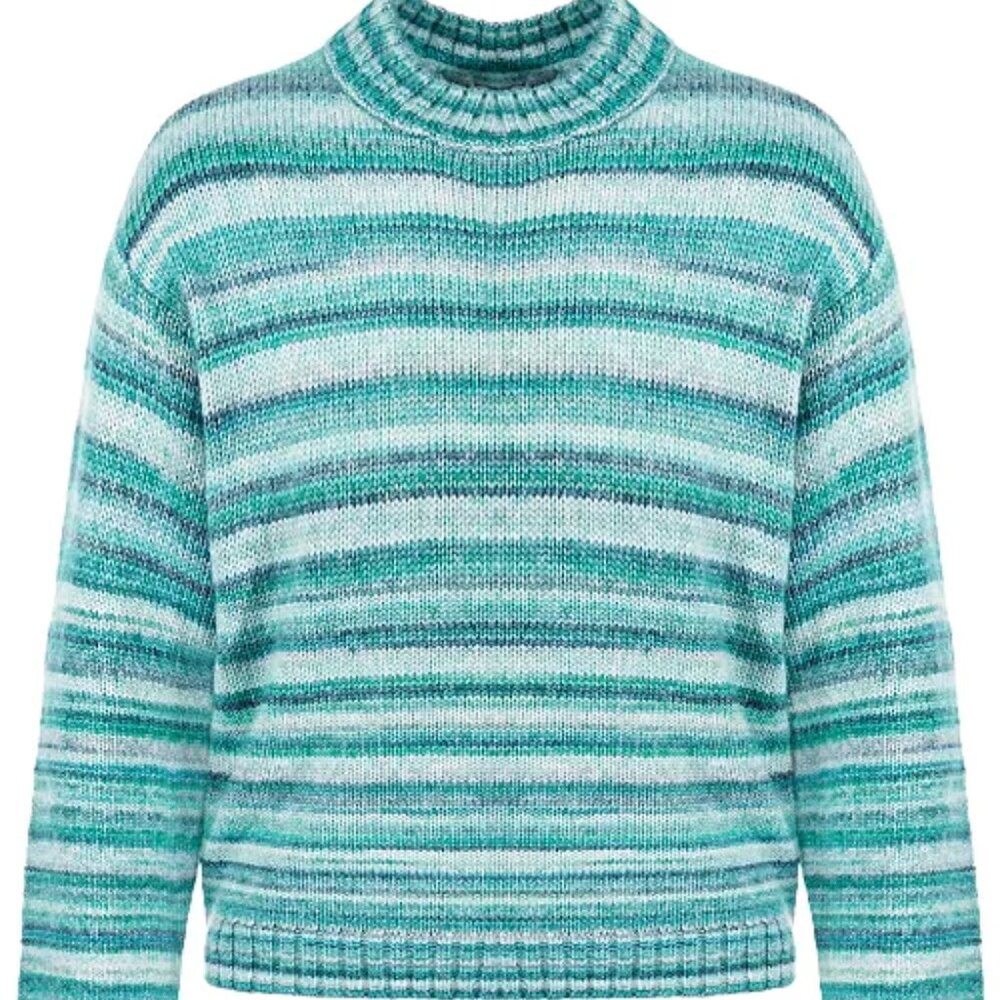Little Girls Ocean Pine Space-Dyed Mock-Neck Sweater/NWT/6